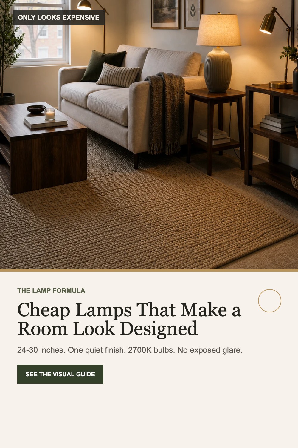 Cheap lamps that make a room look designed visual guide