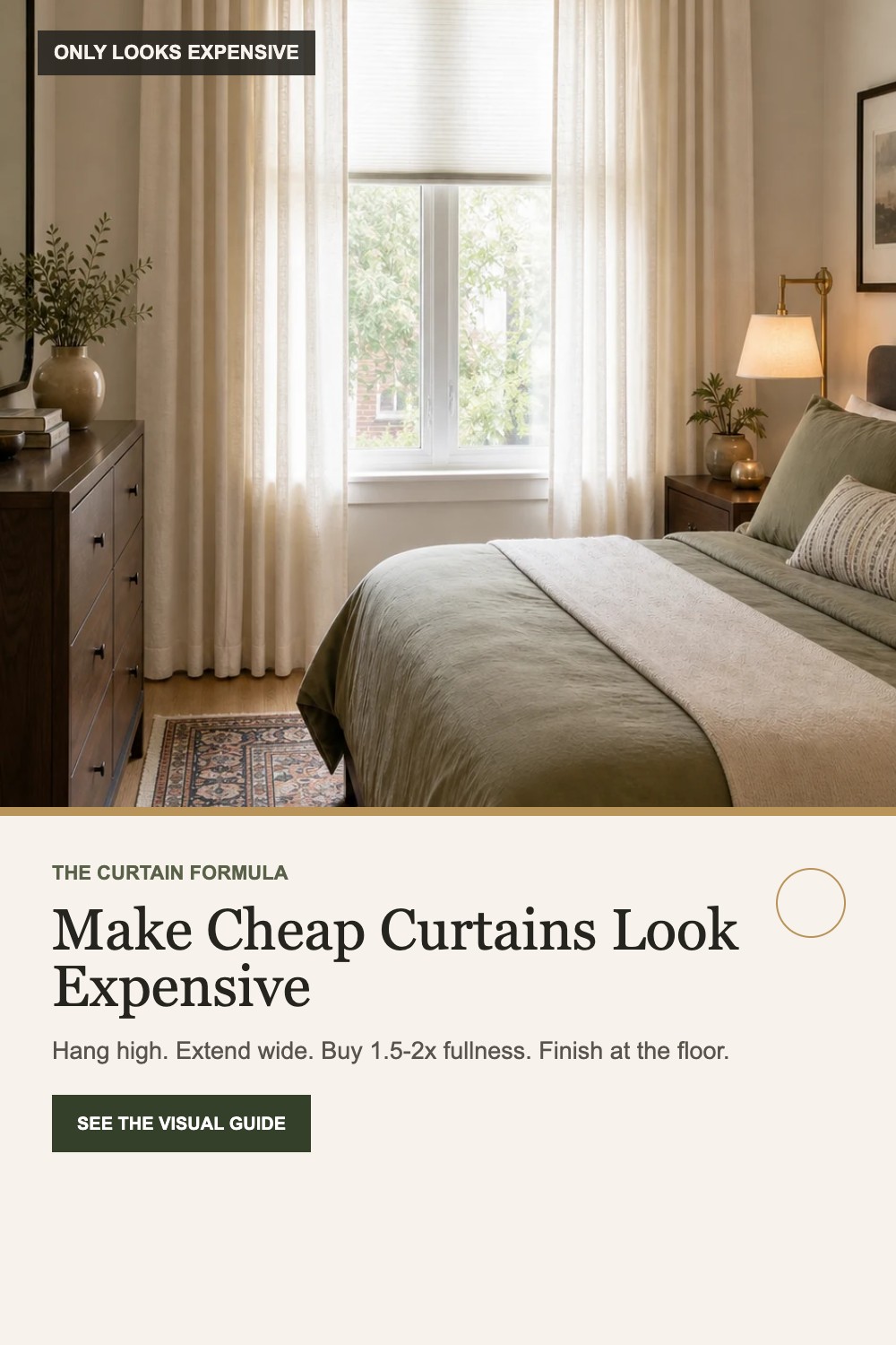 How to make cheap curtains look expensive visual guide