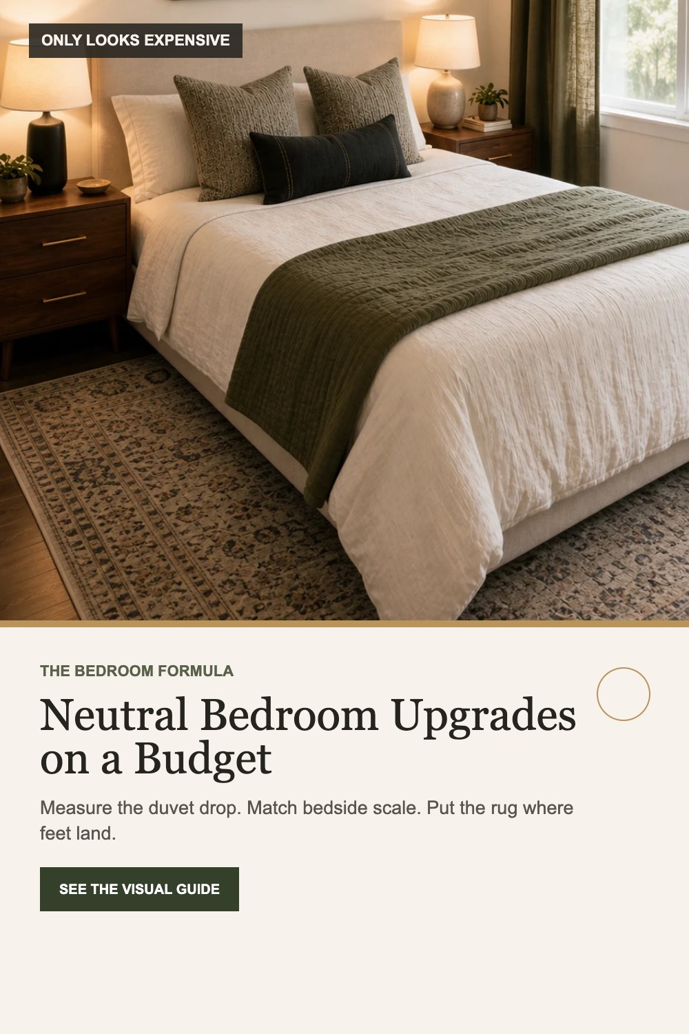 Neutral bedroom upgrades on a budget visual guide