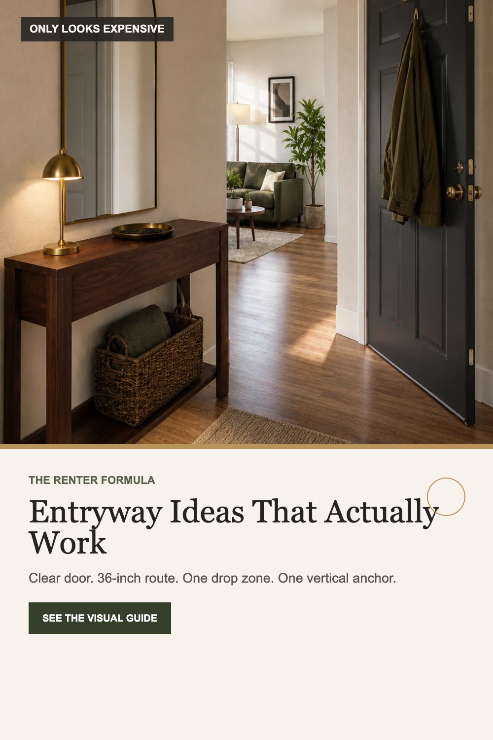 Renter entryway decor formula visual guide